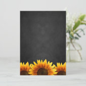 Invitations noires de mariage de tournesol de (Debout devant)