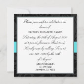 Invitations noires de mascarade d'anniversaire de (Dos)