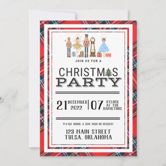 Invitations noires de Noël (Devant)