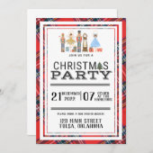 Invitations noires de Noël (Devant / Derrière)