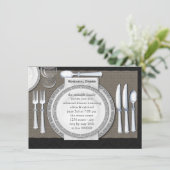 Invitations noires élégantes de dîner de (Debout devant)