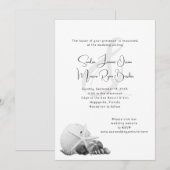 Invitations noires et blanches coquilles côtières (Devant / Derrière)