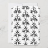 Invitations noires et blanches Damask Classy Weddi (Dos)