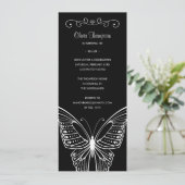 Invitations noires et blanches d'anniversaire de (Debout devant)