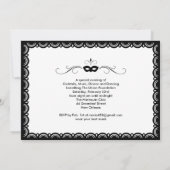 Invitations noires et blanches de boule de (Dos)