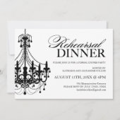 Invitations noires et blanches de dîner de (Devant)