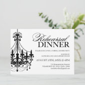 Invitations noires et blanches de dîner de (Debout devant)