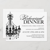 Invitations noires et blanches de dîner de (Devant / Derrière)