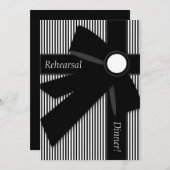 Invitations noires et blanches de dîner de (Devant / Derrière)