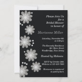 Invitations noires et blanches de Fête de la (Dos)