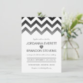 Invitations noires et blanches de mariage de (Debout devant)