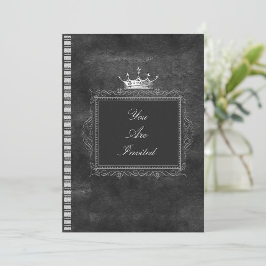 Invitations noires et blanches de mariage de (Debout devant)