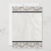Invitations noires et blanches de mariage de (Dos)