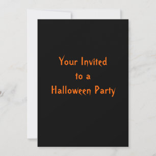Invitations noires et oranges de Halloween