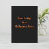 Invitations noires et oranges de Halloween (Debout devant)