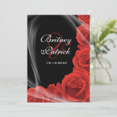 Invitations noires et rouges aux mariages (Debout devant)
