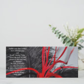 Invitations noires et rouges de mariage de plume (Debout devant)
