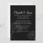 Invitations noires modernes faites sur commande de (Devant)