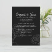 Invitations noires modernes faites sur commande de (Debout devant)