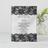Invitations noirs et blancs de dentelle (Debout devant)