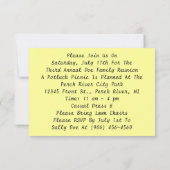 Invitations nostalgiques de la Réunion de rue de (Dos)