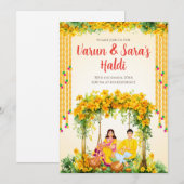 Invitations numériques Haldi Pithi (Devant / Derrière)