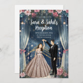 Invitations numériques indiens de réception de mar (Devant / Derrière)