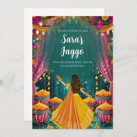 Invitations numériques Jaggo Jago invite (Devant / Derrière)