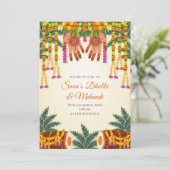 Invitations numériques Mehndi invitations numériqu (Debout devant)