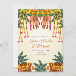 Invitations numériques Mehndi invitations numériqu