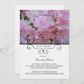 Invitations nuptiales de douche d'azalées roses (Devant / Derrière)