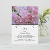 Invitations nuptiales de douche d'azalées roses (Debout devant)