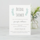 Invitations nuptiales de douche de guirlande bleue (Debout devant)
