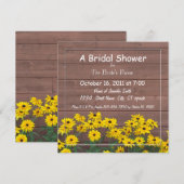 invitations nuptiales de douche de marguerite (Devant / Derrière)