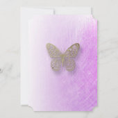 Invitations nuptiales de lavande et de papillon d' (Dos)