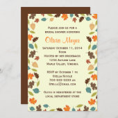 Invitations nuptiales de wedding shower de feuille (Devant / Derrière)