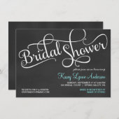 Invitations nuptiales de wedding shower de tableau (Devant / Derrière)