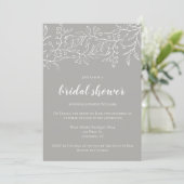 Invitations nuptiales grises de douche de baie (Debout devant)