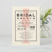 Invitations nuptiales modernes de brunch (Debout devant)