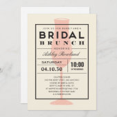 Invitations nuptiales modernes de brunch (Devant / Derrière)