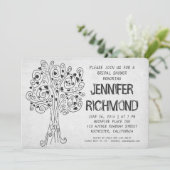 invitations nuptiales modernes de douche d'arbre (Debout devant)