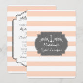 Invitations nuptiales nautiques de déjeuner de (Devant / Derrière)