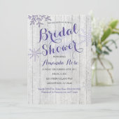 Invitations nuptiales pourpres de douche de (Debout devant)