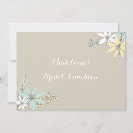 Invitations nuptiales rustiques florales de (Devant)