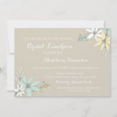 Invitations nuptiales rustiques florales de (Dos)