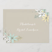 Invitations nuptiales rustiques florales de (Devant / Derrière)