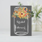 Invitations nuptiales rustiques florales de douche (Debout devant)