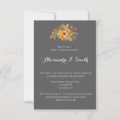 Invitations nuptiales rustiques florales de douche (Dos)