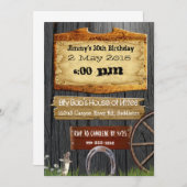 Invitations occidentales d'anniversaire de pays (Devant / Derrière)