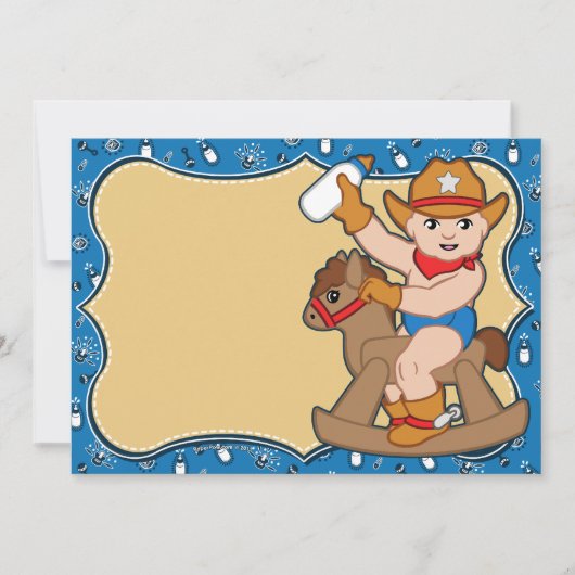 Invitations occidentales de baby shower de cowboy (Devant)